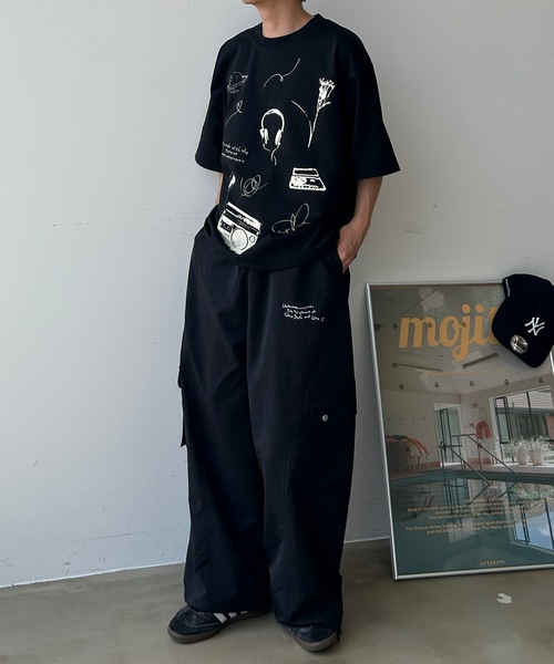 UNDERSTATEMENTs(アンダーステイトメント)の「【ユニセックス】ロゴ刺繍切替ナイロンカーゴパンツ(カーゴパンツ・メンズ・ブラック/ネイビー・SMALL/MEDIUM/LARGE)」の18枚目の写真