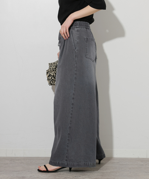 新品　JOURNALSTANDARD relume C/R デニムワイドギャザー 追加》C/R デニムワイドギャザー（デニムパンツ・ジーンズ