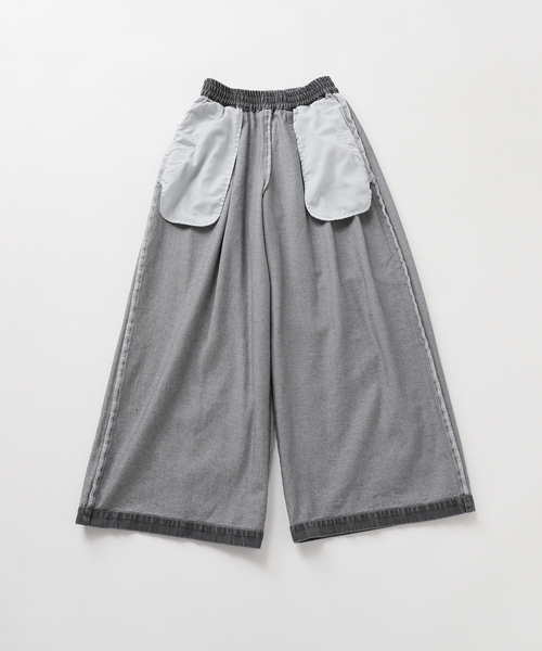 JOURNAL STANDARD relume C/R デニムワイドギャザー 追加予約2》C/R デニムワイドギャザー（デニムパンツ・ジーンズ