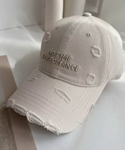 FreeZone（フリーゾーン）の「ダメージ加工キャップ（キャップ・メンズ・ホワイト/ブラック/ネイビー/ブラウン/グレー/レッド・F）」の2枚目の写真