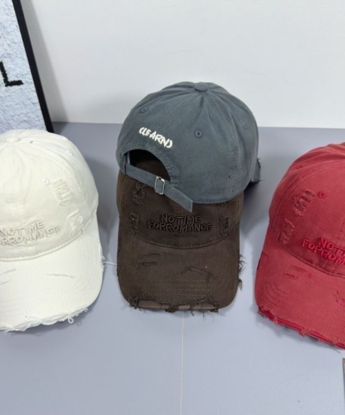 FreeZone（フリーゾーン）の「ダメージ加工キャップ（キャップ・メンズ・ホワイト/ブラック/ネイビー/ブラウン/グレー/レッド・F）」の18枚目の写真