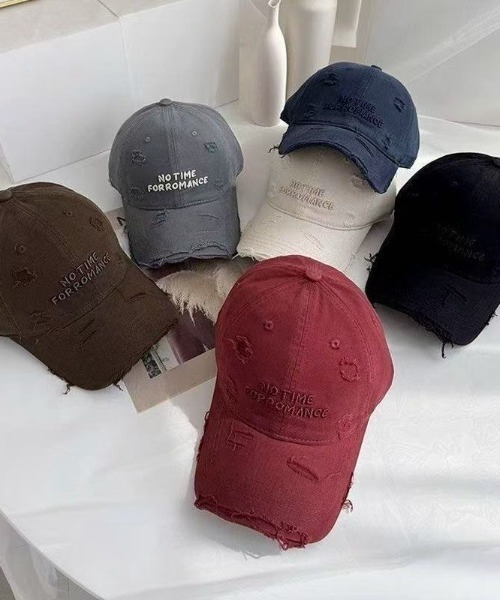 FreeZone（フリーゾーン）の「ダメージ加工キャップ（キャップ・メンズ・ホワイト/ブラック/ネイビー/ブラウン/グレー/レッド・F）」の21枚目の写真