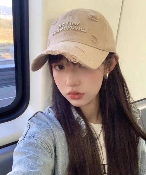 FreeZone（フリーゾーン）の「ダメージ加工キャップ（キャップ・メンズ・ホワイト/ブラック/ネイビー/ブラウン/グレー/レッド・F）」の7枚目の写真