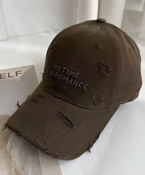 FreeZone（フリーゾーン）の「ダメージ加工キャップ（キャップ・メンズ・ホワイト/ブラック/ネイビー/ブラウン/グレー/レッド・F）」の10枚目の写真
