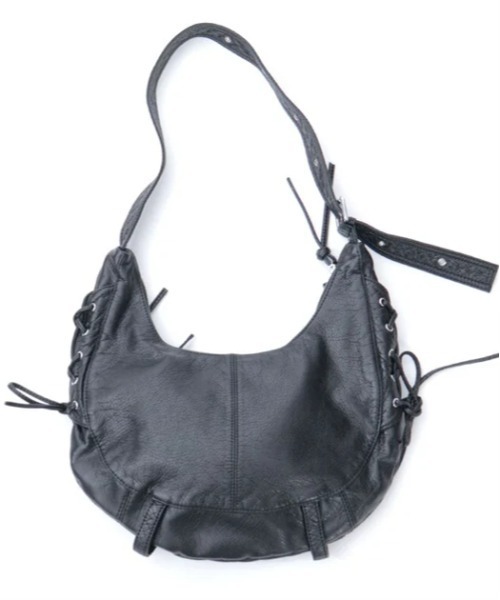 axes femme（アクシーズファム）の「サイドレースアップショルダー（ショルダーバッグ・レディース・ブラック/ブラウン・FREE）」の5枚目の写真
