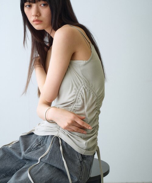 セール】asymmetry gather tank（タンクトップ）｜CODE A