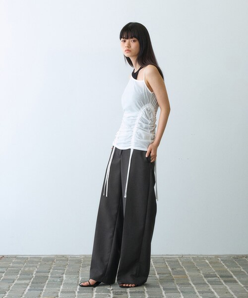セール】asymmetry gather tank（タンクトップ）｜CODE A