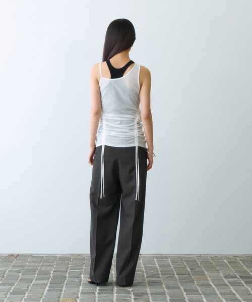 CODE A(コードエー)の「asymmetry gather tank(タンクトップ・レディース・ライトグリーン/ダークグレー/ホワイト・00)」の13枚目の写真