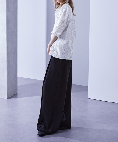 Loose/ルース(ルース)の「ワッシャー加工 デザイン柄シャツ(シャツ/ブラウス・メンズ・ブラック/ホワイト/ネイビー・S/M/L)」の11枚目の写真