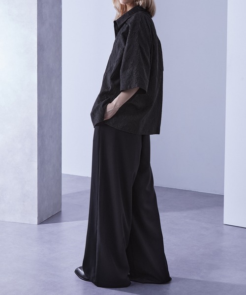 Loose/ルース(ルース)の「ワッシャー加工 デザイン柄シャツ(シャツ/ブラウス・メンズ・ブラック/ホワイト/ネイビー・S/M/L)」の21枚目の写真