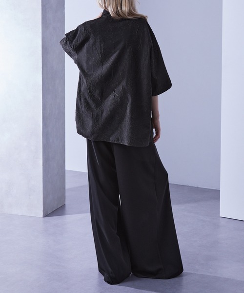 Loose/ルース(ルース)の「ワッシャー加工 デザイン柄シャツ(シャツ/ブラウス・メンズ・ブラック/ホワイト/ネイビー・S/M/L)」の22枚目の写真