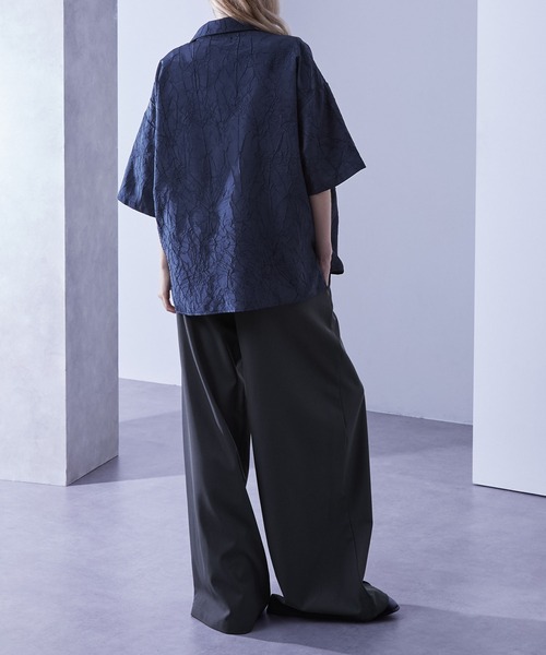 ワッシャー加工 デザイン柄シャツ（シャツ/ブラウス）｜Loose/ルース