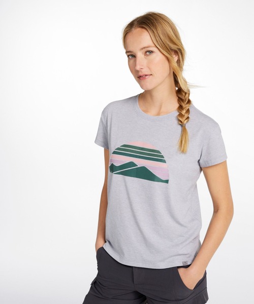 tシャツ ビスタ・キャンプ・ティ、半袖　クルーネック　グラフィック 米国フィット・レギュラー レディース ウィメンズ ビスタ・キャンプ・ティ、半袖 クルーネック