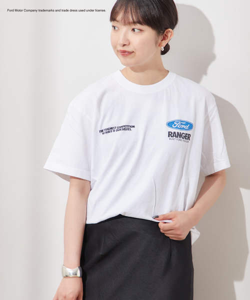GOOD ROCK SPEED(グッドロックスピード)の「【GOOD ROCK SPEED / グッドロックスピード】FordロゴTEE:Tシャツ(Tシャツ/カットソー・レディース・ホワイト・FREE)」の1枚目の写真