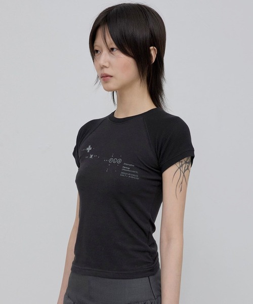 FLAREUP(フレアアップ)の「FLAREUP/MutaラグランT(Tシャツ/カットソー・レディース・グレー/ホワイト/ブラック・SMALL)」の18枚目の写真