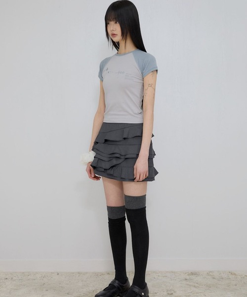 FLAREUP(フレアアップ)の「FLAREUP/MutaラグランT(Tシャツ/カットソー・レディース・グレー/ホワイト/ブラック・SMALL)」の7枚目の写真