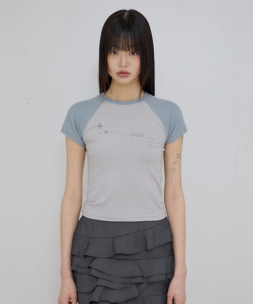 FLAREUP(フレアアップ)の「FLAREUP/MutaラグランT(Tシャツ/カットソー・レディース・グレー/ホワイト/ブラック・SMALL)」の8枚目の写真
