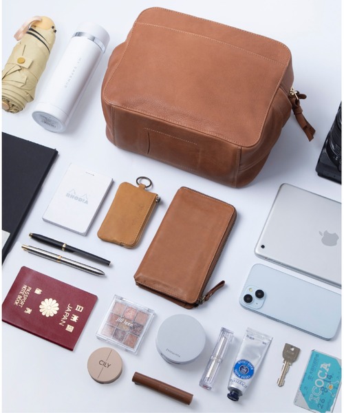 Hallelujah（ハレルヤ）の「ショルダーバッグ 4Way TIDY BOX ベジタブルタンニンレザー（ショルダーバッグ・レディース・ブラック/ピンクベージュ/グリーン/キャメル・FREE）」の10枚目の写真