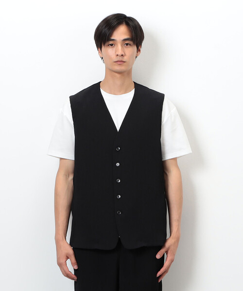 COMME CA ISM(コムサイズム)の「【セットアップ対応】ポリエステル 楊柳 ジレ(ベスト・メンズ・チャコール/ブラック・FREE)」の11枚目の写真