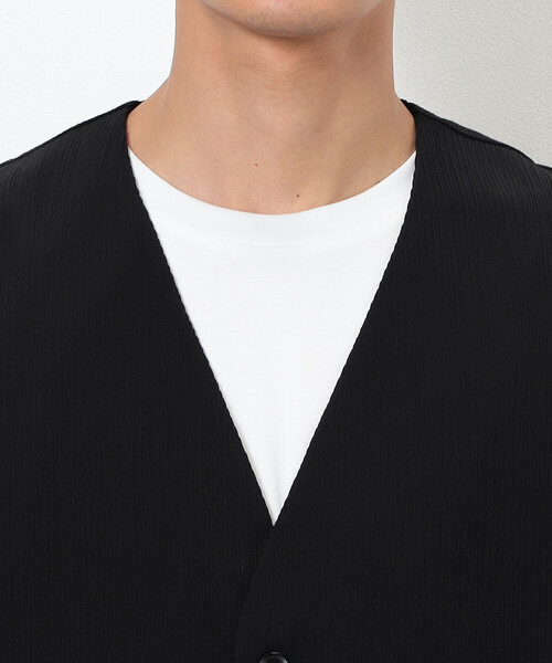 COMME CA ISM(コムサイズム)の「【セットアップ対応】ポリエステル 楊柳 ジレ(ベスト・メンズ・チャコール/ブラック・FREE)」の14枚目の写真