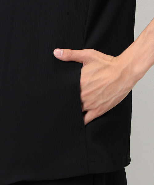 COMME CA ISM(コムサイズム)の「【セットアップ対応】ポリエステル 楊柳 ジレ(ベスト・メンズ・チャコール/ブラック・FREE)」の16枚目の写真