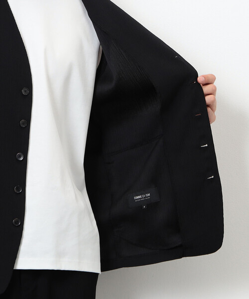 COMME CA ISM(コムサイズム)の「【セットアップ対応】ポリエステル 楊柳 ジレ(ベスト・メンズ・チャコール/ブラック・FREE)」の18枚目の写真