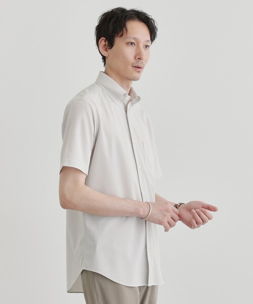 TAKEO KIKUCHI(タケオキクチ)の「ユーティリティ ピンヘッド 半袖シャツ(ビジネスシャツ・メンズ・ライトグレー/ブルー/ブルー系その他・02/03/04)」の13枚目の写真