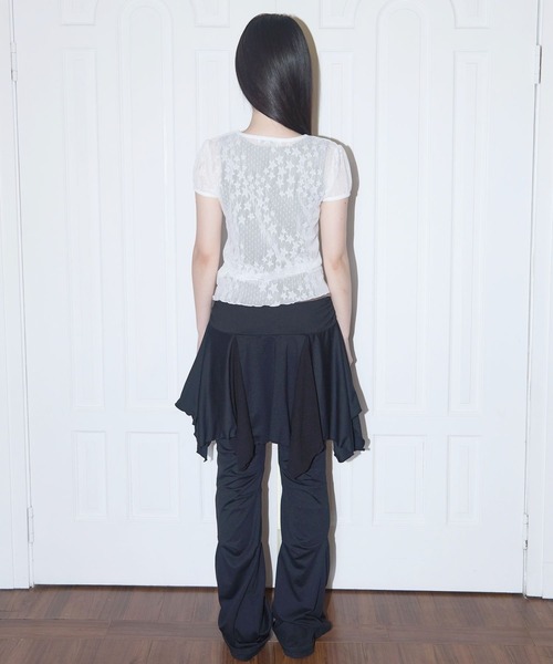 FANCY CLUB（ファンシークラブ）の「FANCY CLUB／パフレースTEE（Tシャツ/カットソー・レディース・ホワイト/ブラック・FREE）」の16枚目の写真