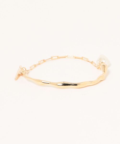 Q（キュー）の「バロックパールチェーンブレス（ブレスレット・レディース・シルバー/ゴールド・ONE SIZE）」の4枚目の写真