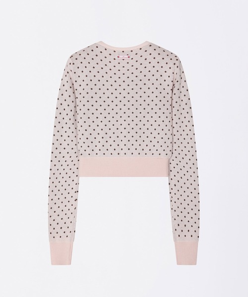 SCULPTOR（スカルプター）の「Polka Dot Cardigan（カーディガン/ボレロ・レディース・ブラウン/ライトグレー/ピンク・LARGE/MEDIUM/SMALL）」の5枚目の写真
