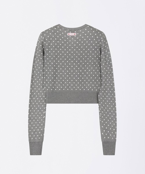 SCULPTOR Polka Dot Cardigan カーディガン Polka Dot Cardigan Baby Pink/Brown – Sculptor