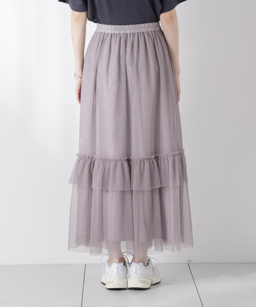 PROPORTION BODY DRESSING（プロポーションボディドレッシング）の「チュールティアードスカート / 1215220500（スカート・レディース・ダークグレー/グレー・MEDIUM/P/S）」の8枚目の写真