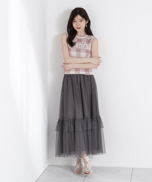 PROPORTION BODY DRESSING（プロポーションボディドレッシング）の「チュールティアードスカート / 1215220500（スカート・レディース・ダークグレー/グレー・MEDIUM/P/S）」の14枚目の写真