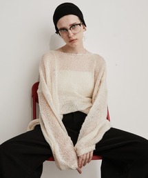 Auntie Rosa Holiday | モヘアタッチルーズメッシュニット(ニット/セーター)