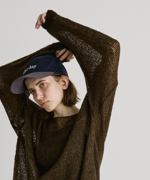 Auntie Rosa Holiday(アンティローザホリデー)の「モヘアタッチルーズメッシュニット(ニット/セーター・レディース・ブラウン/ナチュラル/ブラック/ピンク・FREE)」の12枚目の写真