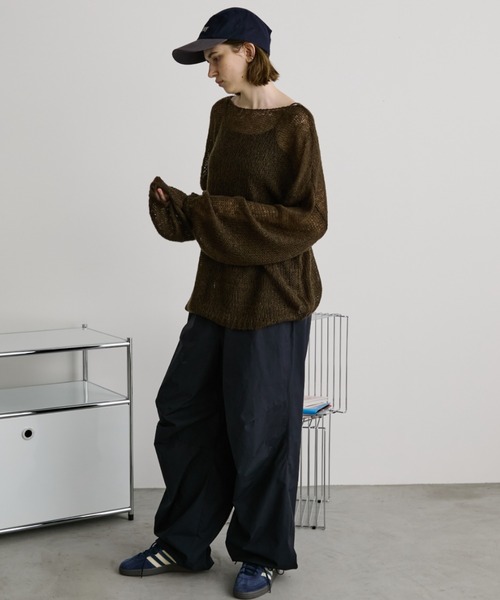 Auntie Rosa Holiday(アンティローザホリデー)の「モヘアタッチルーズメッシュニット(ニット/セーター・レディース・ブラウン/ナチュラル/ブラック/ピンク・FREE)」の9枚目の写真