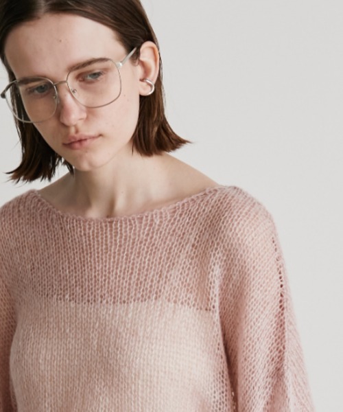 Auntie Rosa Holiday(アンティローザホリデー)の「モヘアタッチルーズメッシュニット(ニット/セーター・レディース・ブラウン/ナチュラル/ブラック/ピンク・FREE)」の20枚目の写真