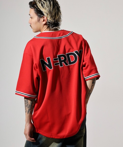 NERDY（ノルディ）の「ベースボール 半袖 トラック トップ（Tシャツ/カットソー・メンズ・ホワイト/レッド/ブラック・SS/L/M/S）」の16枚目の写真
