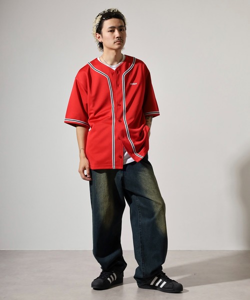 NERDY（ノルディ）の「ベースボール 半袖 トラック トップ（Tシャツ/カットソー・メンズ・ホワイト/レッド/ブラック・SS/L/M/S）」の15枚目の写真