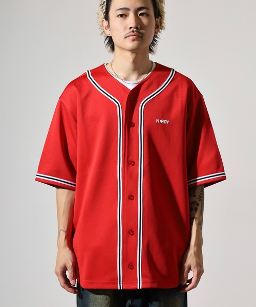 NERDY（ノルディ）の「ベースボール 半袖 トラック トップ（Tシャツ/カットソー・メンズ・ホワイト/レッド/ブラック・SS/L/M/S）」の13枚目の写真