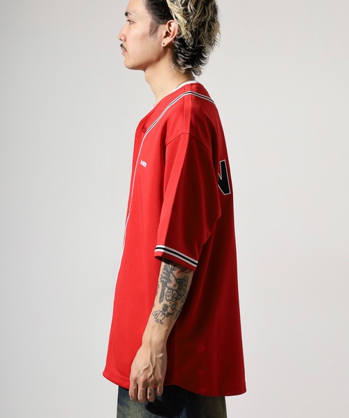 NERDY（ノルディ）の「ベースボール 半袖 トラック トップ（Tシャツ/カットソー・メンズ・ホワイト/レッド/ブラック・SS/L/M/S）」の12枚目の写真