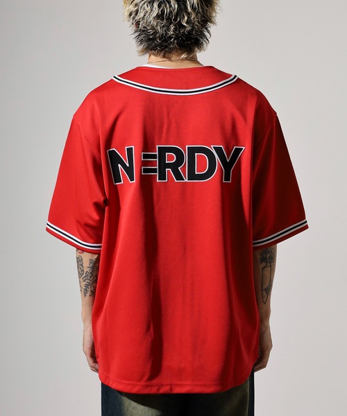 NERDY（ノルディ）の「ベースボール 半袖 トラック トップ（Tシャツ/カットソー・メンズ・ホワイト/レッド/ブラック・SS/L/M/S）」の11枚目の写真