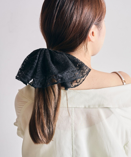 Phoebe（フィービィー）の「ビッグフリルシュシュ　ブラック（シュシュ・レディース・ブラック・FREE）」の9枚目の写真