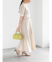 Te chichi | 麻調Wポケットシャツワンピース(ワンピース)