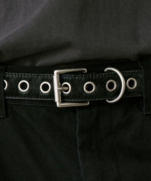 AIVER（アイバー）の「AIVER　ハラコハトメベルト（ベルト・メンズ・ブラック/ホワイト×ブラック/レオパード・LARGE/SMALL）」の11枚目の写真