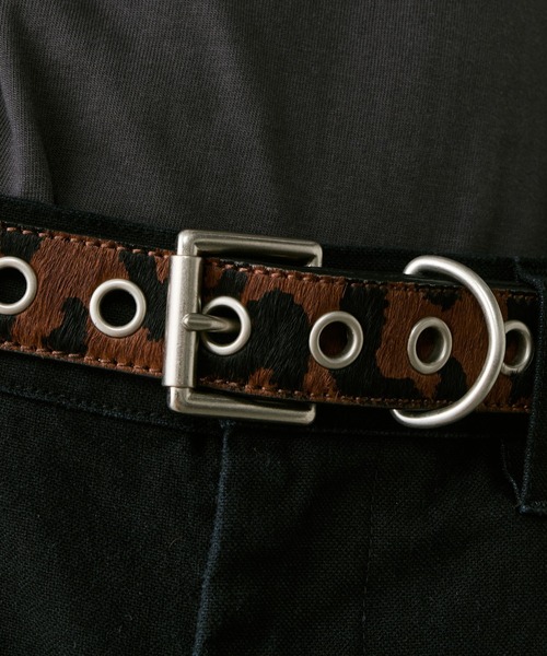 AIVER（アイバー）の「AIVER　ハラコハトメベルト（ベルト・メンズ・ブラック/ホワイト×ブラック/レオパード・LARGE/SMALL）」の17枚目の写真
