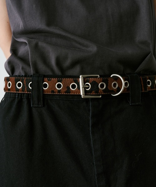 AIVER（アイバー）の「AIVER　ハラコハトメベルト（ベルト・メンズ・ブラック/ホワイト×ブラック/レオパード・LARGE/SMALL）」の18枚目の写真