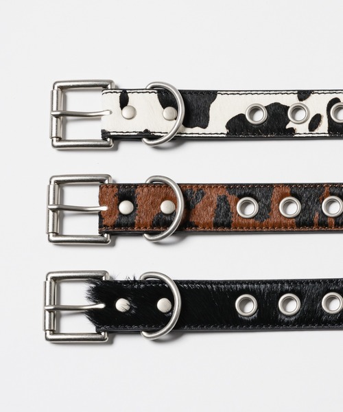 AIVER（アイバー）の「AIVER　ハラコハトメベルト（ベルト・メンズ・ブラック/ホワイト×ブラック/レオパード・LARGE/SMALL）」の22枚目の写真