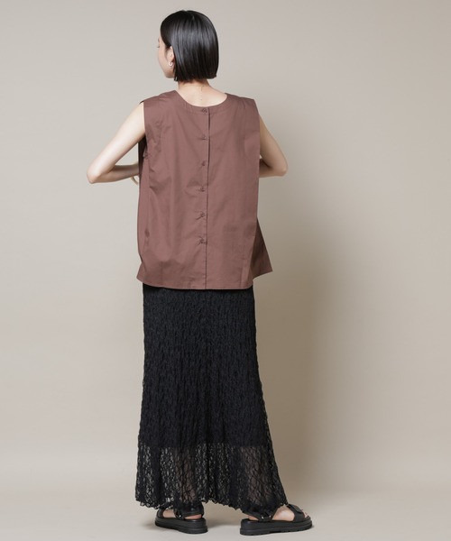 NANO universe(ナノユニバース)の「シアーレースフレアスカート(セットアップ可)(スカート・レディース・ブラック/ブラウン/ベージュ・FREE)」の15枚目の写真