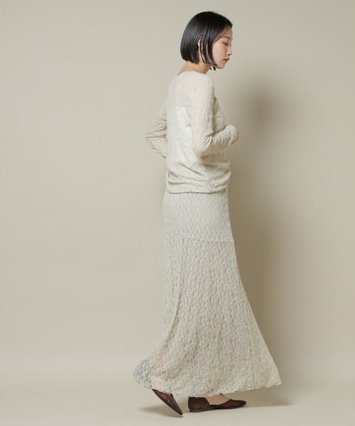 NANO universe(ナノユニバース)の「シアーレースフレアスカート(セットアップ可)(スカート・レディース・ブラック/ブラウン/ベージュ・FREE)」の22枚目の写真